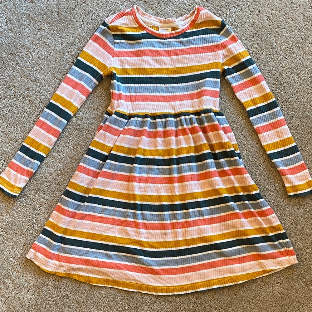 Hanna Andersson Multicolor Striped Kids Dress
